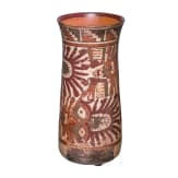 A Peruvian painted clay vase, probably Nazca, 3rd - 8th century