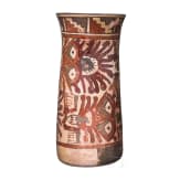 A Peruvian painted clay vase, probably Nazca, 3rd - 8th century