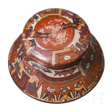 A Peruvian painted clay bowl, probably Nazca, 3rd - 8th century