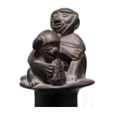 A Peruvian painted clay double-vessel, Chimu culture, probably 11th - 15th century