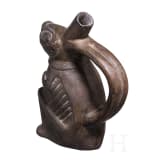 A Peruvian figural clay vessel, probably Chimu culture, 11th - 15th century