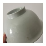 A Chinese white glazed bowl with Wanli mark, probably from the later Kangxi period (17th/18th century)