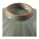 A Chinese Longquan celadon-glazed lotus bowl, probably Yuan or Ming dynasty (14th - 17th century)