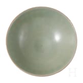 A Chinese Longquan celadon-glazed lotus bowl, probably Yuan or Ming dynasty (14th - 17th century)