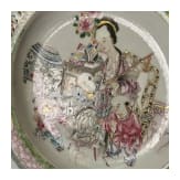 A Chinese famille rose plate, probably Yongzheng period (1723-35)