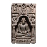 Black stone stele in the style of the Pala Dynasty (c. 750&ndash;1161), probably from this period, 11th/12th century