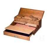 A carved South Indian writing case, circa 1930