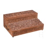A carved South Indian writing case, circa 1930