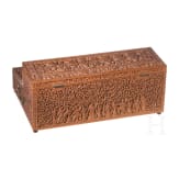 A carved South Indian writing case, circa 1930