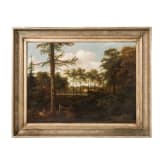 A wooded river landscape by Allart van Everdingen, Amsterdam, signed and dated 1660