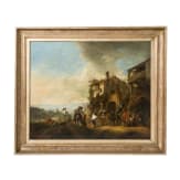 Travellers resting at the blacksmith's, attributed to Philips Wouwerman, Netherlands, mid 17th century