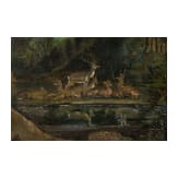 Attributed to Johann Elias Ridinger (1698&ndash;1767), &lsquo;Deer in the Forest&rsquo;, German, 18th century