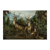 Attributed to Johann Elias Ridinger (1698&ndash;1767), &lsquo;Deer in the Forest&rsquo;, German, 18th century