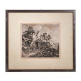 Ferdinand von Kobell (1740 - 1799), "Peasants in the Ruinous Landscape", German, dated 1780