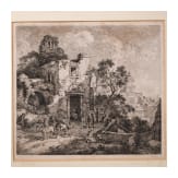 Ferdinand von Kobell (1740 - 1799), "Peasants in the Ruinous Landscape", German, dated 1780