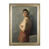 Hans Hassenteufel (1887 - 1943), Nude with red cloth, Munich, 1st half of the 20th century