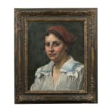 Hans Hassenteufel (1887 - 1943), "Girl with red headscarf", Munich, 1st half of the 20th century
