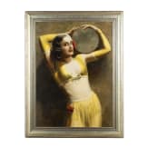 Hans Hassenteufel (1887 - 1943), "Girl dancing with a tambourine", Munich, 1st half of the 20th century
