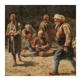 Rudolf Wuensche, Oriental Bazaar Scene, Austrian, dated 1897