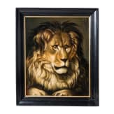 A monumental portrait of a lion, signed &ldquo;L. Meyer,&rdquo; likely German, dated 1836