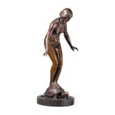 A bronze figure of a nude on a turtle, Richard Fabricius (1863 Berlin - 1923 Dresden), circa 1900