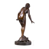 A bronze figure of a nude on a turtle, Richard Fabricius (1863 Berlin - 1923 Dresden), circa 1900