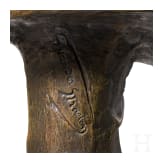 A female Art Nouveau bronze bust by Georges van der Straeten (1865 - 1941 Gent)