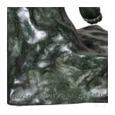 A bronze of a flying woman, foundry Ferdinand Barbedienne after a design by Gustave Michel (1851 - 1924), Paris, dated 1952