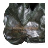A bronze of a flying woman, foundry Ferdinand Barbedienne after a design by Gustave Michel (1851 - 1924), Paris, dated 1952