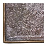 A bronze relief showing a German Sch&auml;ferhund, Theoder K&auml;rner (1884 Hohenburg an der Eger - 1966 M&uuml;nchen), 1950s