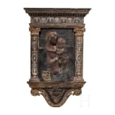 An Italian cartapesta bas-relief in the style of Antonio Rossellino, probably Florence, 2nd half of the 15th century