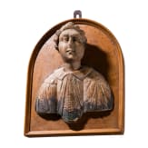 A pair of alabaster busts, probably Dutch, late 15th/16th century