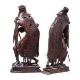 A pair of beggars made of softwood, Berchtesgaden, 18th century