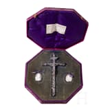 Pope Pius IX (1846-1878 the 255th Pope) - a presentation casket with crucifix and two silver and gold-mounted cameos with dedication from 1872