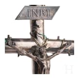 Pope Pius IX (1846-1878 the 255th Pope) - a presentation casket with crucifix and two silver and gold-mounted cameos with dedication from 1872