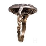 A 14ct gold rococo ring set with diamonds (circa 3.82ct), circa 1740