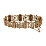 A 14ct gold filigree bracelet, circa 1880