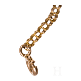 A Russian 14ct gold chain with heart-shaped pendant set with 33 diamonds (circa 6ct), circa 1880