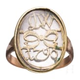 A 14ct gold memorial ring, dated 1790