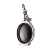 A 14 ct ring and a pendant with opal doublet and triplet with brilliants (approx. 0.72 ct)