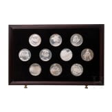 50 silver medals "masterpieces from Leonardo da Vinci" in wooden casket