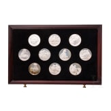 50 silver medals "masterpieces from Leonardo da Vinci" in wooden casket