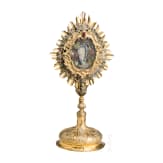 A German brass monstrance, 18th century