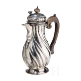 A silver mocha coffee pot, Augsburg, Johann Georg Kloss(e) (Master 1738-66), 1745-47