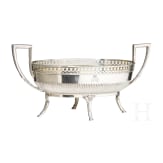 A silver jardiniere with coat of arms, Schw&auml;bisch Gm&uuml;nd, Gebr&uuml;der K&uuml;hn, circa 1880
