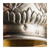 A silver-mounted French cut-glass sugar caster, late 19th century