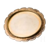 A small silver-gilt lidded box with enamel and turquoises, 19th century