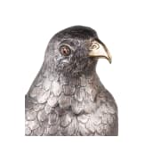 A large pair of German silver falcons, Hanau, circa 1900