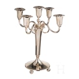 A five-light silver candelabra, Munich, C. Weishaupt, circa 1930