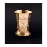 A 20ct gold goblet as the prize trophy for the "Gro&szlig;er Hansa Preis 1956" horse race, Hamburg, goldsmith H. J. Wilm
